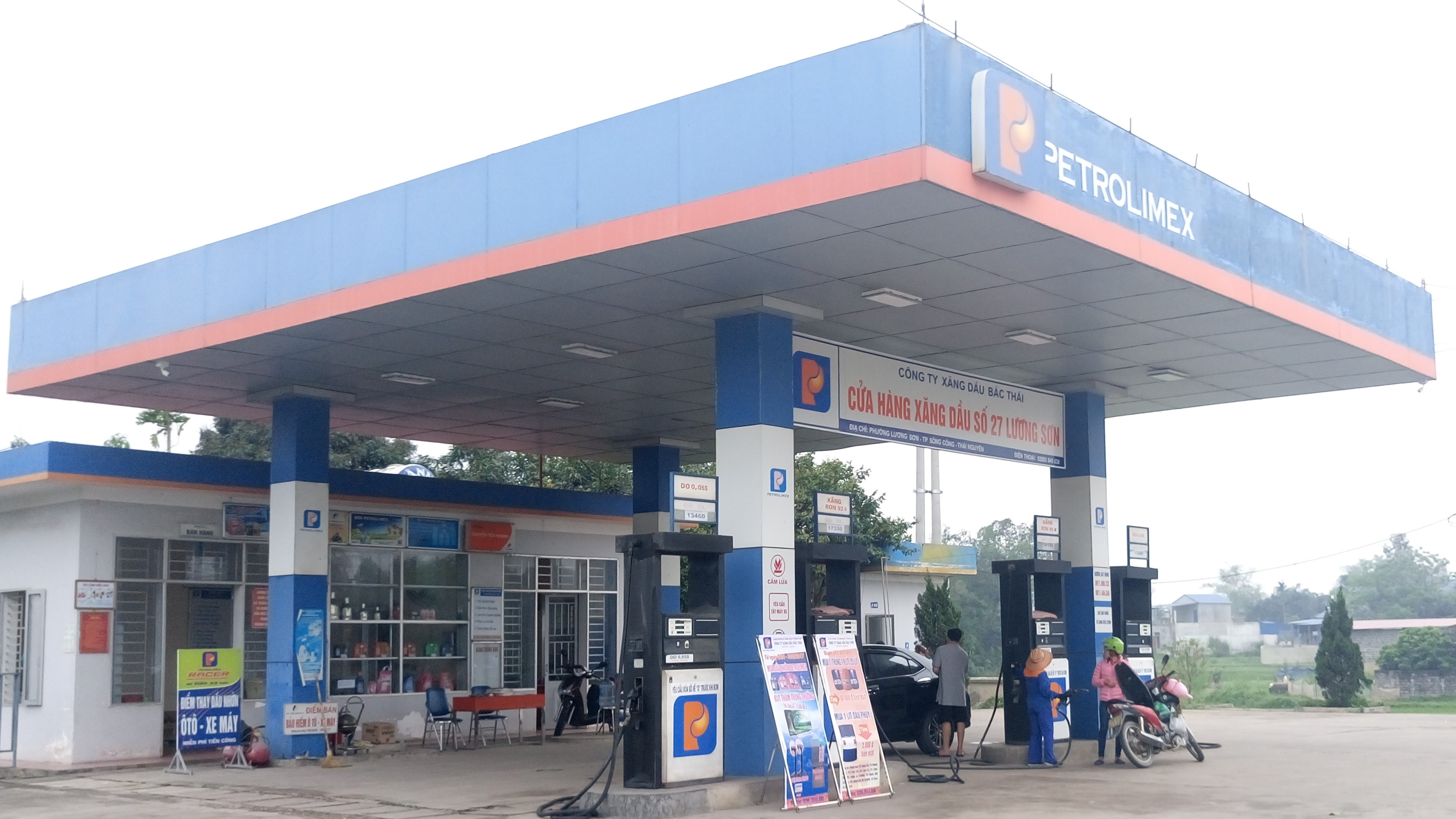 Thái Nguyên: Trạm sạc VinFast - Cửa hàng xăng dầu Petrolimex Bắc Thái Số 27